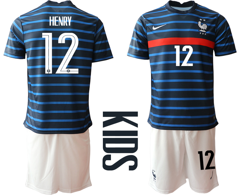 2021 France home Youth #12 soccer jerseys->youth soccer jersey->Youth Jersey